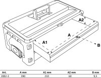 Hartschalen-Werkzeugkoffer-Aufsatz | 2 Schubladen | für Art. 2002