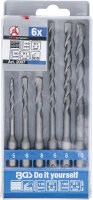 Hammer-Bohrer-Satz | SDS-Schaft, Hartmetallspitze | 5 - 10 mm | 6-tlg.