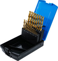Spiralbohrer-Satz | HSS-G | titan-nitriert | 1 - 10 mm | 19-tlg.