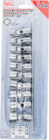 Kardangelenk-Einsatz-Satz Sechskant | Antrieb Innenvierkant 10 mm (3/8") | SW 10 - 19 mm | 10-tlg.