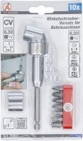 Winkelschrauber-Vorsatz für Bohrmaschinen | 10-tlg.