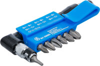 Winkelschrauber mit 7 Doppelklingen-Bits | Antrieb Außensechskant 6,3 mm (1/4") | 8-tlg.