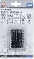Bit-Satz für Sicherungsschrauben | Antrieb Außensechskant 6,3 mm (1/4") | 33-tlg.
