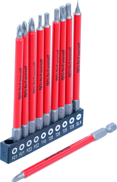 Antirutsch-Bit-Satz | magnetisch | 110 mm | 10-tlg.