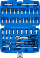 Steckschlüssel-Satz | Antrieb 6,3 mm (1/4") | Zollgrößen | 46-tlg.