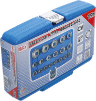 Steckschlüssel-Einsatz-Satz Gear Lock | Antrieb Innenvierkant 12,5 mm (1/2") | 19-tlg.