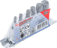 Bit-Einsatz-Satz | Antrieb Innenvierkant 6,3 mm (1/4") | Innenvielzahn (für XZN) M4 - M12 | 6-tlg.