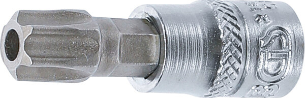 Bit-Einsatz | Antrieb Innenvierkant 6,3 mm (1/4") | T-Profil (für Torx) mit Bohrung T50