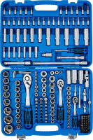 Steckschlüssel-Satz Sechskant | Antrieb 6,3 mm (1/4") / 10 mm (3/8") / 12,5 mm (1/2") | Zollgrößen | 192-tlg.