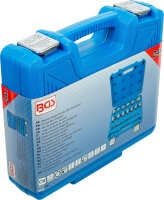 Steckschlüssel-Einsatz-Satz, Sechskant | Antriebe Innenvierkant 6,3 mm (1/4"), 12,5 mm (1/2") | Zollmaße | 24-tlg.