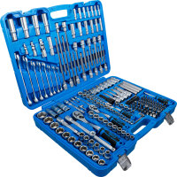 Steckschlüssel-Satz Sechskant | Antrieb 6,3 mm (1/4") / 10 mm (3/8") / 12,5 mm (1/2") | 214-tlg.