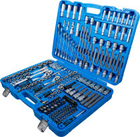 Steckschlüssel-Satz Sechskant | Antrieb 6,3 mm (1/4") / 10 mm (3/8") / 12,5 mm (1/2") | 214-tlg.