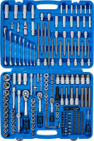 Steckschlüssel-Satz Sechskant | Antrieb 6,3 mm (1/4") / 10 mm (3/8") / 12,5 mm (1/2") | 214-tlg.