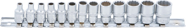 Steckschlüssel-Einsatz-Satz Zwölfkant | Antrieb Innenvierkant 6,3 mm (1/4") | SW 4 - 14 mm | 13-tlg.