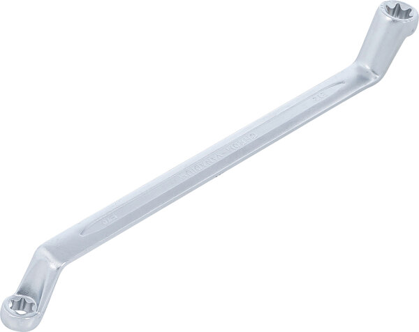 Doppel-Ringschlüssel mit E-Profil-Ringköpfen | gekröpft | SW E10 x E12