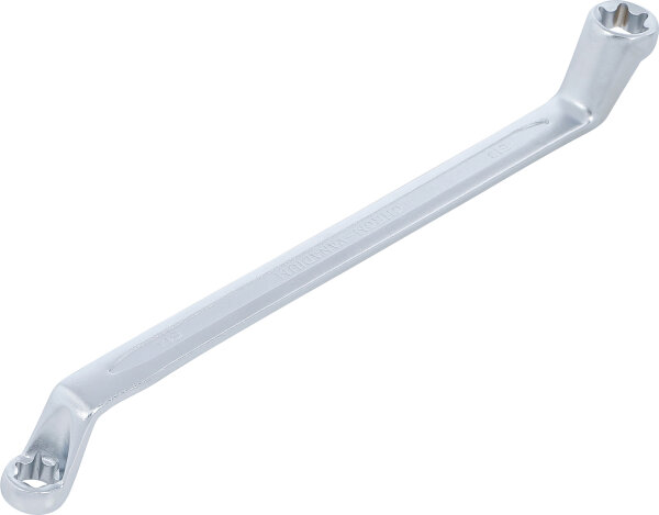 Doppel-Ringschlüssel mit E-Profil-Ringköpfen | gekröpft | SW E14 x E18