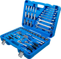 Steckschlüssel-Satz Sechskant | Antrieb 6,3 mm (1/4") / 10 mm (3/8") | Zollgrößen | 92-tlg.