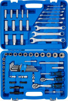 Steckschlüssel-Satz Sechskant | Antrieb 6,3 mm (1/4") / 10 mm (3/8") | Zollgrößen | 92-tlg.