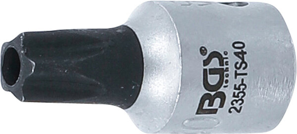 Bit-Einsatz | Antrieb Innenvierkant 6,3 mm (1/4") | TS-Profil (für Torx Plus) mit Bohrung TS40
