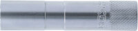 Zündkerzen-Einsatz mit Haltegummi, Zwölfkant, lang | Antrieb Innenvierkant 10 mm (3/8") | SW 16 mm