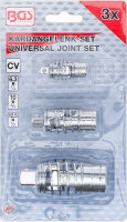 Kardangelenk-Satz | mit Feder | 6,3 mm (1/4") / 10 mm (3/8") / 12,5 mm (1/2") | 3-tlg.