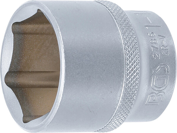 Steckschlüssel-Einsatz Sechskant | Antrieb Innenvierkant 12,5 mm (1/2") | SW 1.1/4"