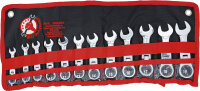 Ratschenring-Maulschlüssel-Satz | extra kurz | SW 8 - 19 mm | 12-tlg.