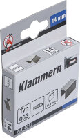 Klammern | Typ 53 | 14 x 11,4 mm | 1000 Stück