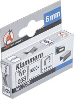 Klammern | Typ 53 | 6 x 11,4 mm | 1000 Stück