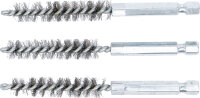Stahlbürste | 10 mm | Antrieb Außensechskant 6,3 mm (1/4") | 3-tlg.