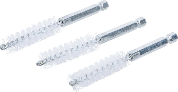 Nylonbürste | 12 mm | Antrieb Außensechskant 6,3 mm (1/4") | 3-tlg.