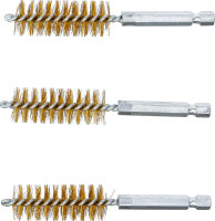 Messingbürste | 17 mm | Antrieb Außensechskant 6,3 mm (1/4") | 3-tlg.