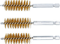 Messingbürste | 18 mm | Antrieb Außensechskant 6,3 mm (1/4") | 3-tlg.