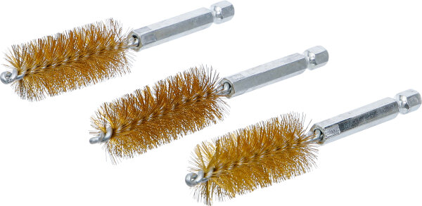 Messingbürste | 19 mm | Antrieb Außensechskant 6,3 mm (1/4") | 3-tlg.