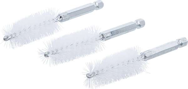 Nylonbürste | 19 mm | Antrieb Außensechskant 6,3 mm (1/4") | 3-tlg.