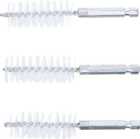 Nylonbürste | 19 mm | Antrieb Außensechskant 6,3 mm (1/4") | 3-tlg.