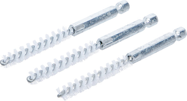 Nylonbürste | 8 mm | Antrieb Außensechskant 6,3 mm (1/4") | 3-tlg.