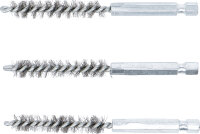 Stahlbürste | 9 mm | Antrieb Außensechskant 6,3 mm (1/4") | 3-tlg.