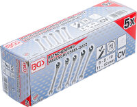 Ratschenring-Maulschlüssel-Satz | offen | 5-tlg.