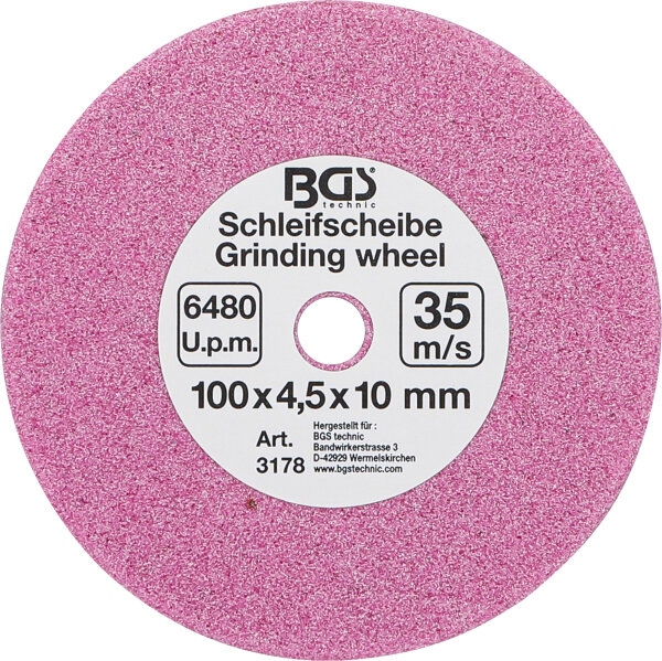Schleifscheibe | für Art. 3180 | Ø 100 x 4,5 x 10 mm