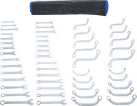 Maul-/Ringschlüsselsortiment | Zollgrößen / metrisch | 50-tlg.