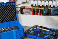 Steckschlüssel- und Hammer-, Zangen-, Schraubendreher-Satz | 6,3 mm (1/4") / 12,5 mm (1/2") | BGS systainer® | 77-tlg.