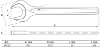 Einmaulschlüssel | DIN 894 | SW 12 mm