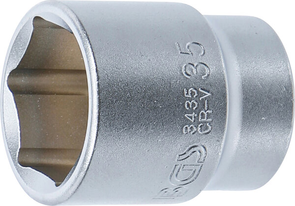 Steckschlüssel-Einsatz Sechskant | Antrieb Innenvierkant 20 mm (3/4") | SW 35 mm