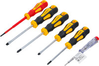 VDE-Elektriker- / Schraubendreher-Satz | Schlitz / Kreuzschlitz | 6-tlg.