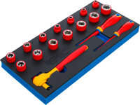 Werkstattwageneinlage 1/3: VDE-Steckschlüssel- und...