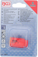 VDE-Steckschlüssel-Einsatz Sechskant | Antrieb Innenvierkant 10 mm (3/8") | SW 8 mm