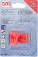 VDE-Steckschlüssel-Einsatz Sechskant | Antrieb Innenvierkant 10 mm (3/8") | SW 21 mm