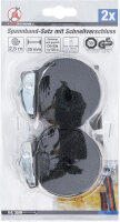 Spannband-Satz mit Schnellverschluss | 2,5 m x 25 mm | 2-tlg.