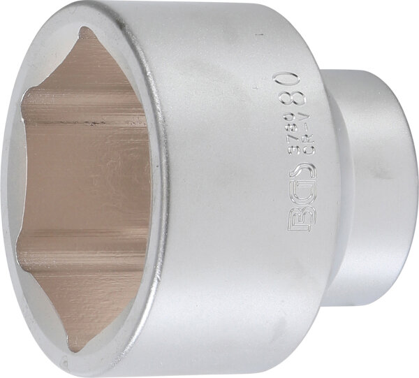 Steckschlüssel-Einsatz Sechskant | Antrieb Innenvierkant 25 mm (1") | SW 80 mm